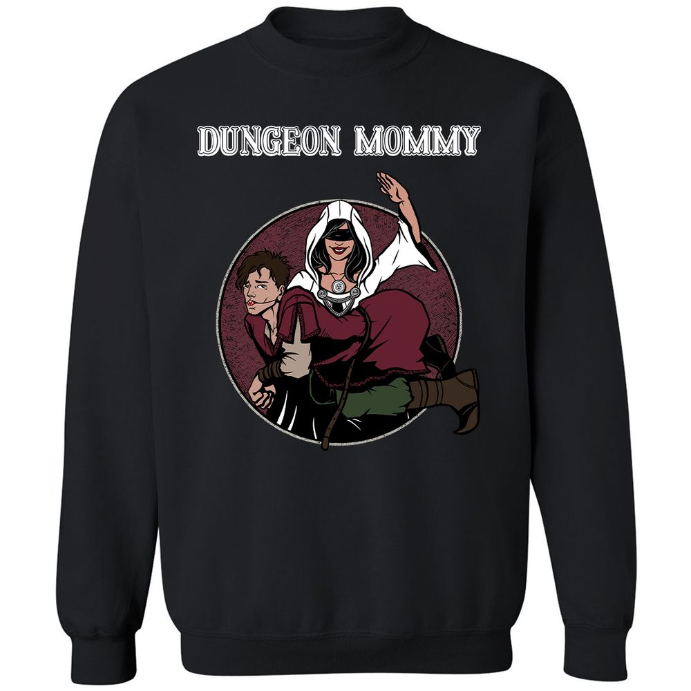 Dominant Dungeon Mommy Classic Unisex Sweatshirt - Black - 1
