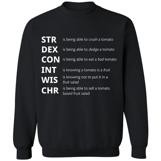 Tomato Stats – RPG Meme Edition - Black - 1