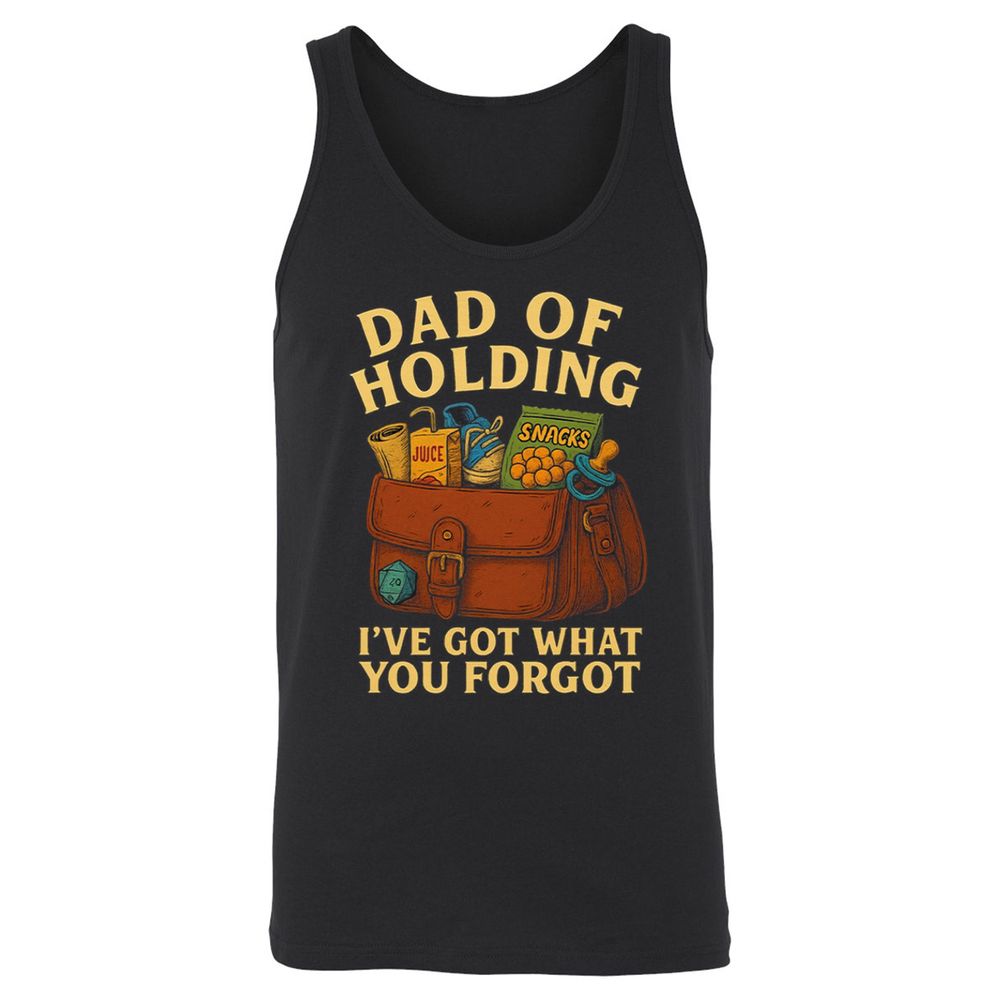 Dad Of Holding Unisex Jersey Tank - Black - 1
