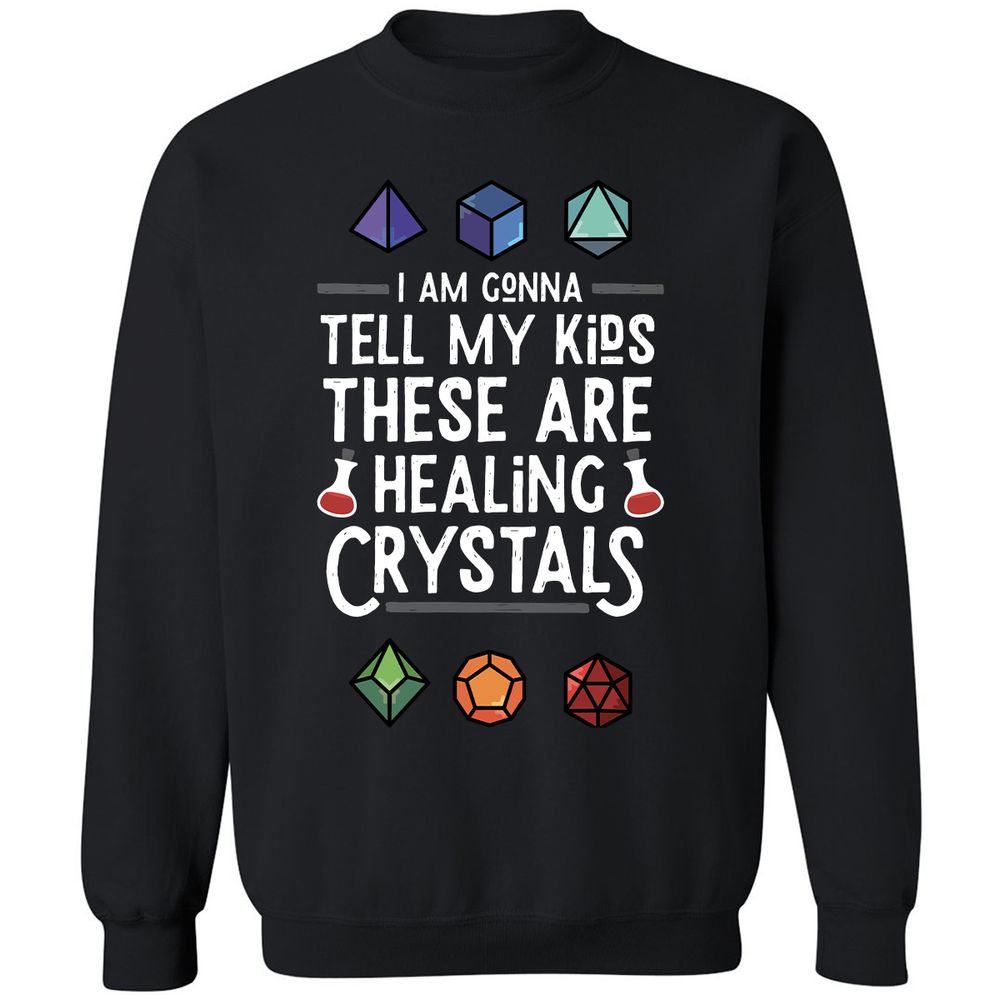 Healing Crystals Classic Unisex Sweatshirt - Black - 1