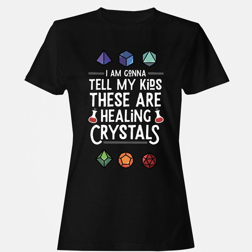 Healing Crystals Women's T-Shirt - Black - 1