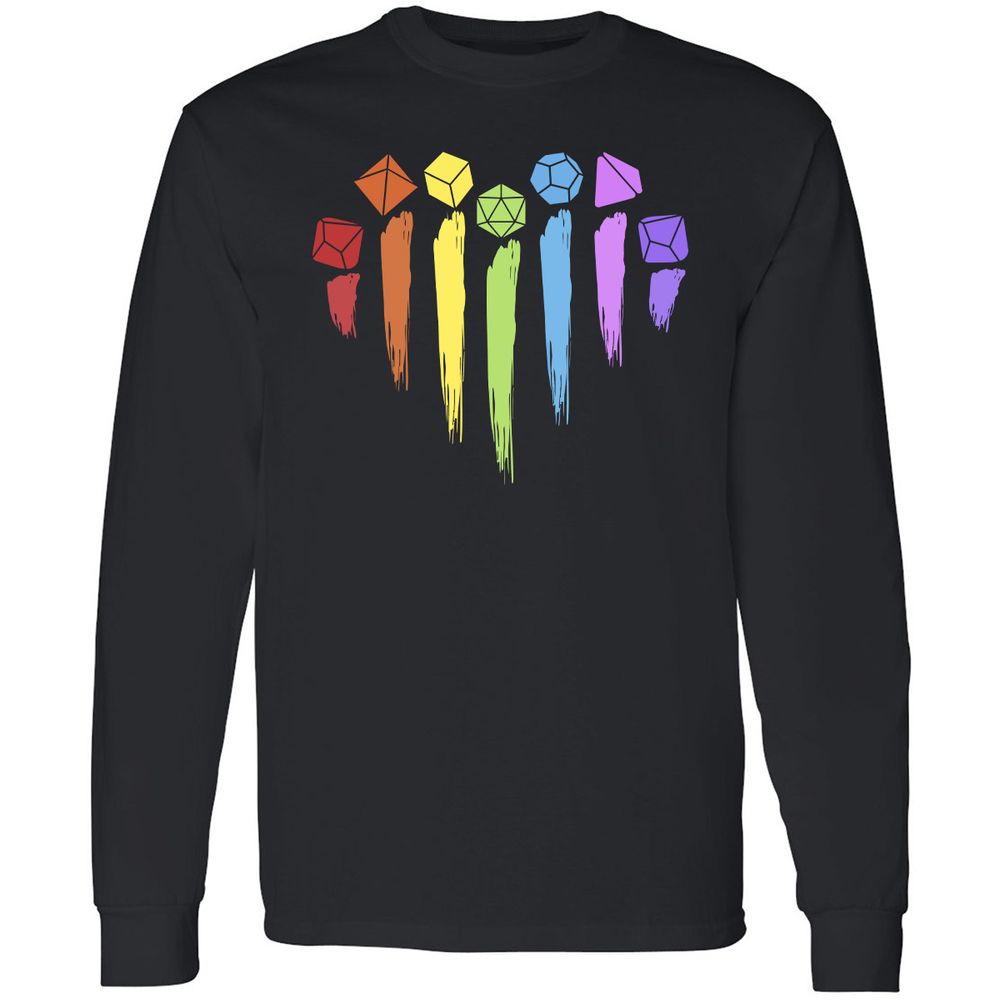 Dice Rainbow Heart Shape - Black - 1