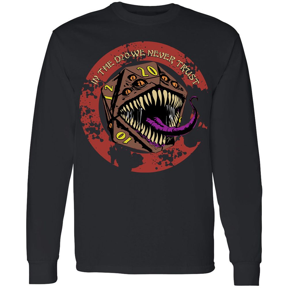 In The D20 We Never Trust Long Sleeve T-Shirt - Black - 1