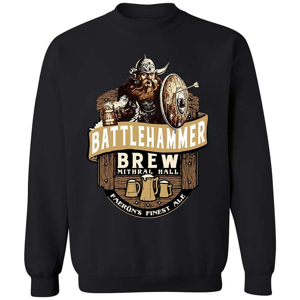 Battlehammer Brew Classic Unisex Sweatshirt - Black - 1