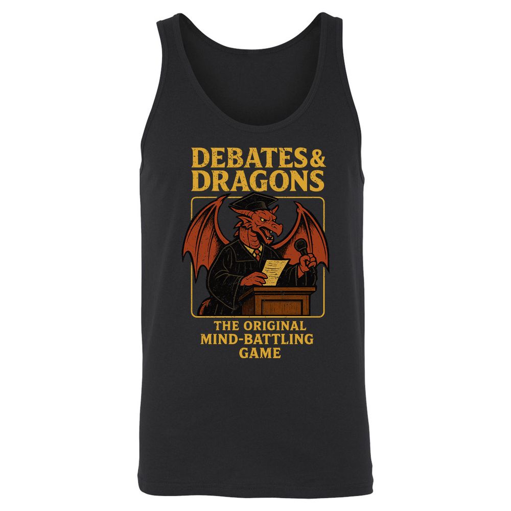 Debates & Dragons Unisex Jersey Tank - Black - 1