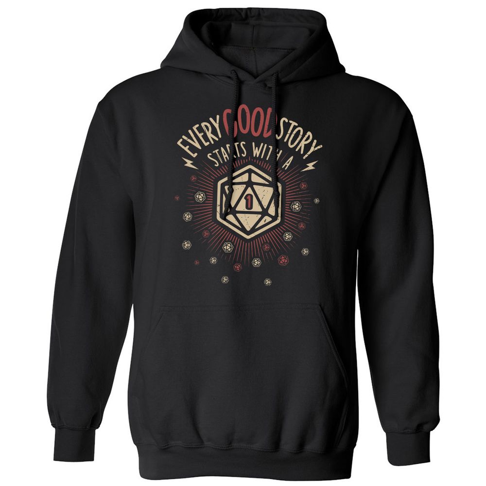 Good Story Starts With A 1 Classic Unisex Hoodie - Black - 1