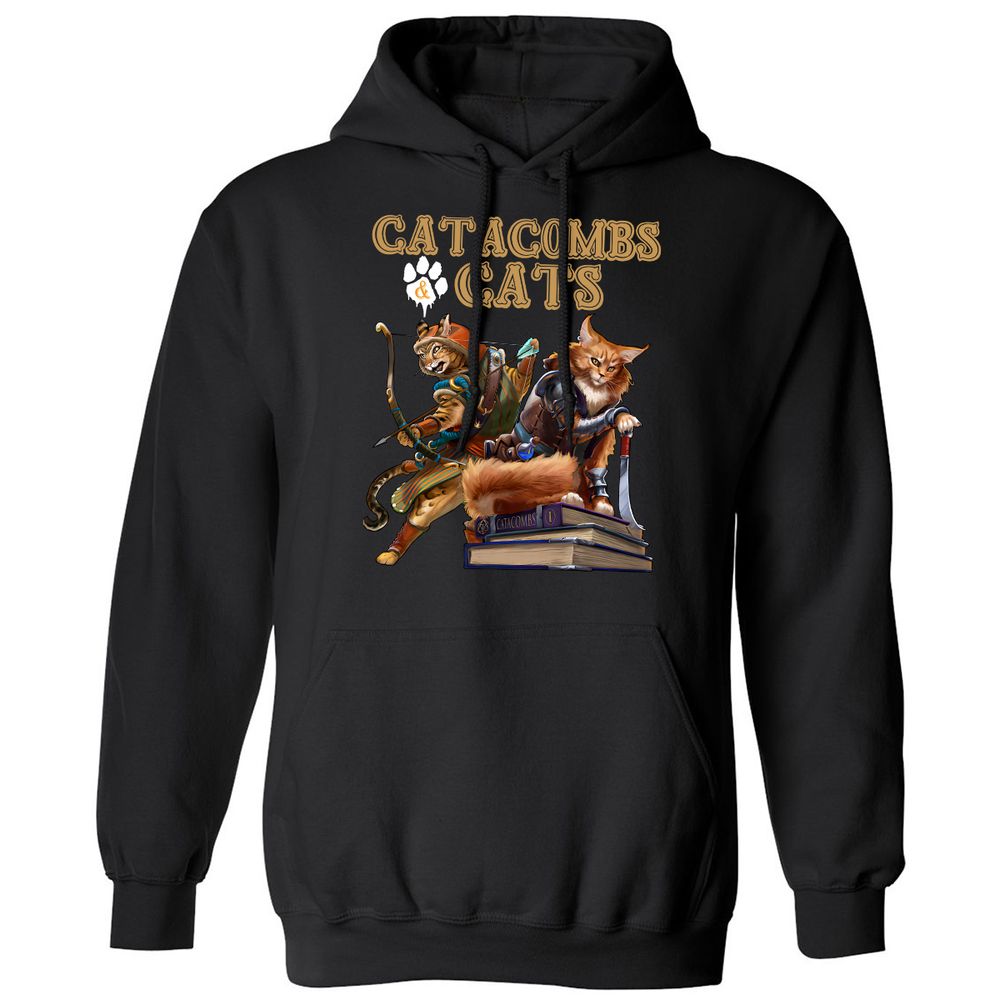 Catacombs & Cats Classic Unisex Hoodie - Black - 1