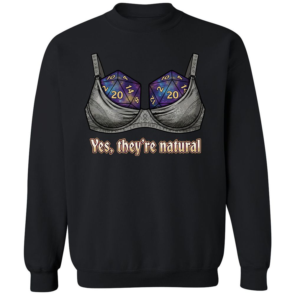 They Are Natural Nat20 Classic Unisex Sweatshirt - Black - 1