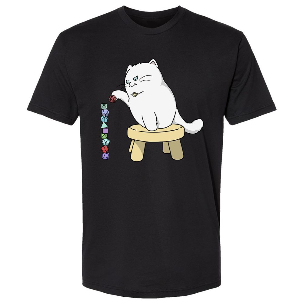 Cat Stacking Dice Premium Unisex T-Shirt - Black - 1