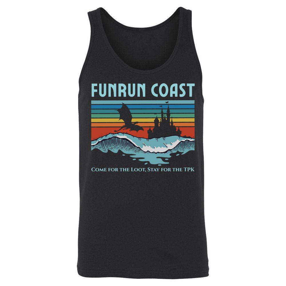 FUNRUN COAST Unisex Jersey Tank - Black - 1