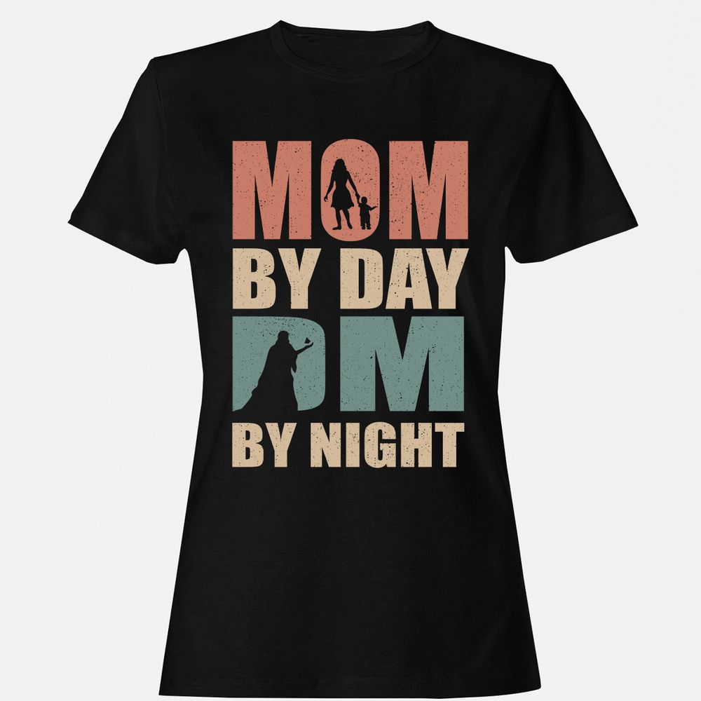 Mom By Day DM By Night Women's T-Shirt - Black - 1