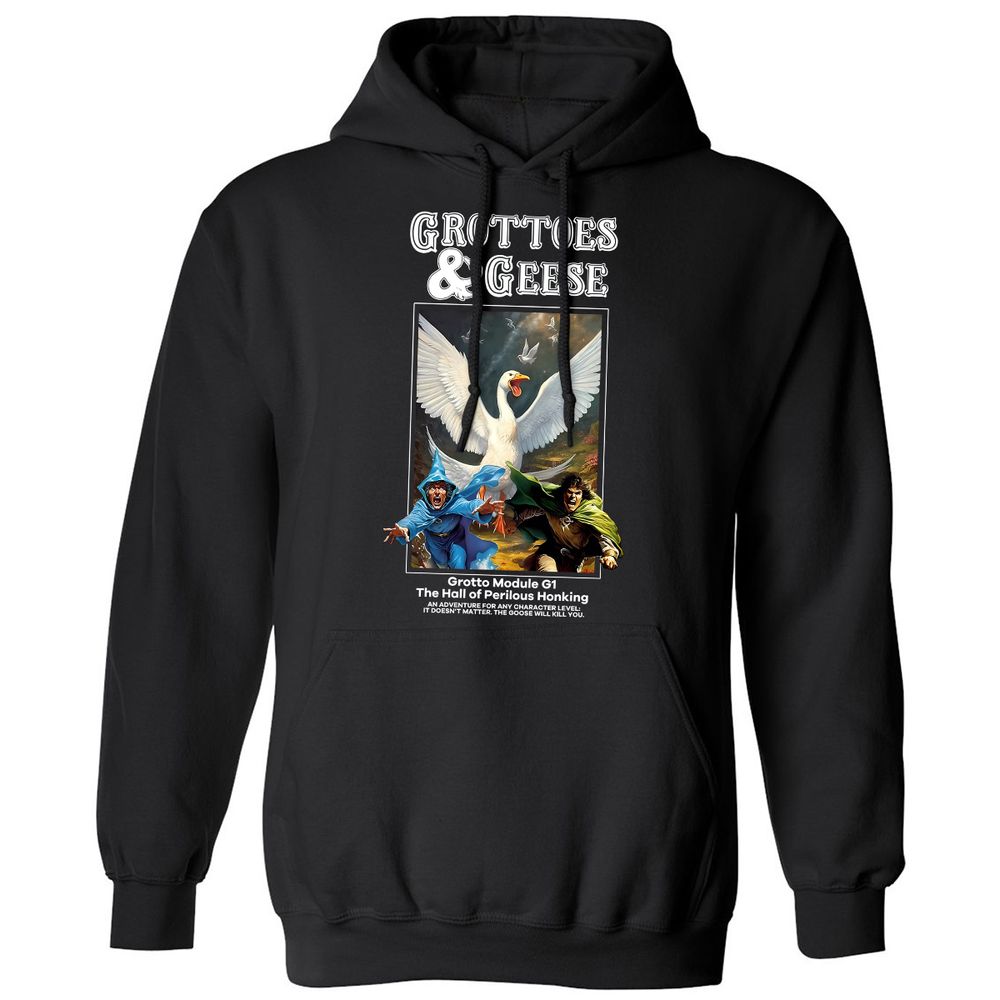 Grottoes & Geese Classic Unisex Hoodie - Black - 1