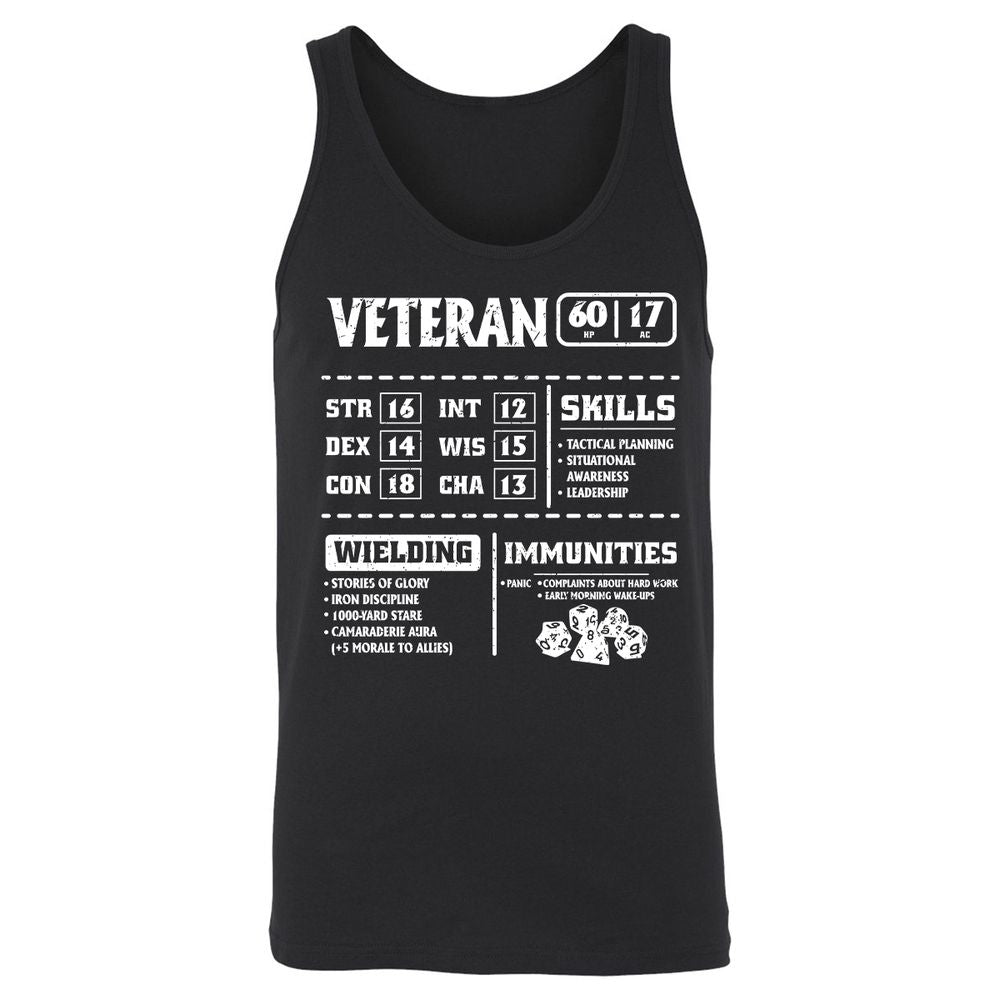Veteran New Ver. Unisex Jersey Tank - Black - 1