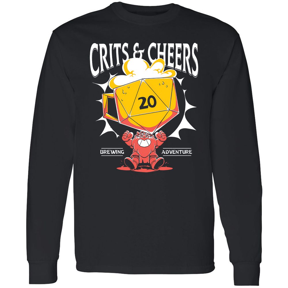 Crits & Cheers Long Sleeve T-Shirt - Black - 1