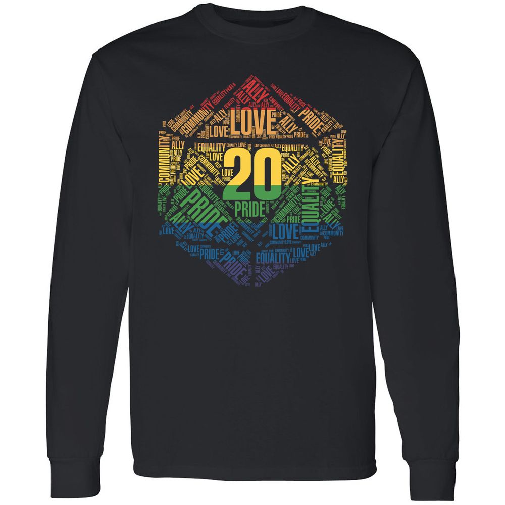 D20 Pride Long Sleeve T-Shirt - Black - 1