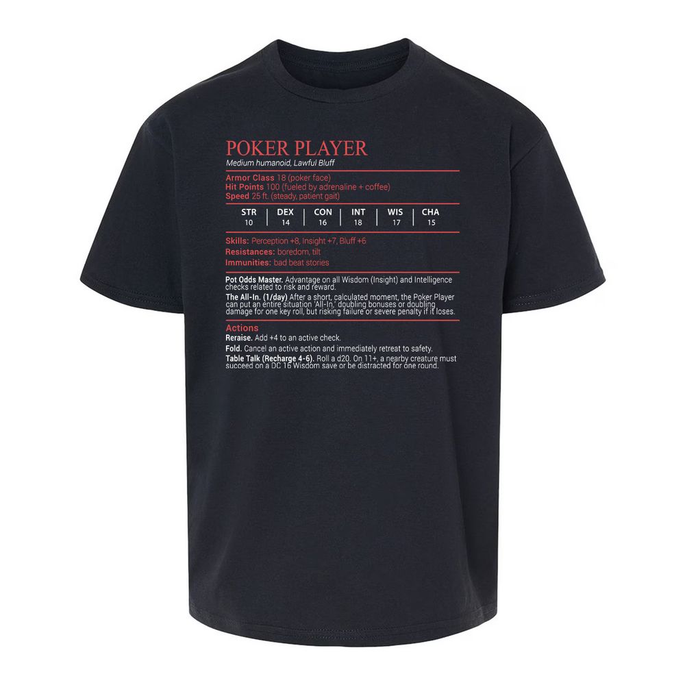 Poker Player Stats Block - Black - 1