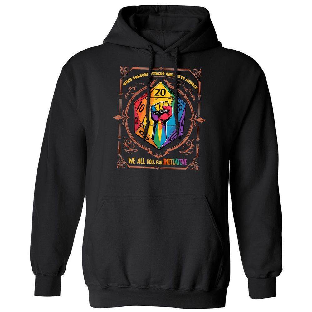 Roll For Initiative Classic Unisex Hoodie - Black - 1