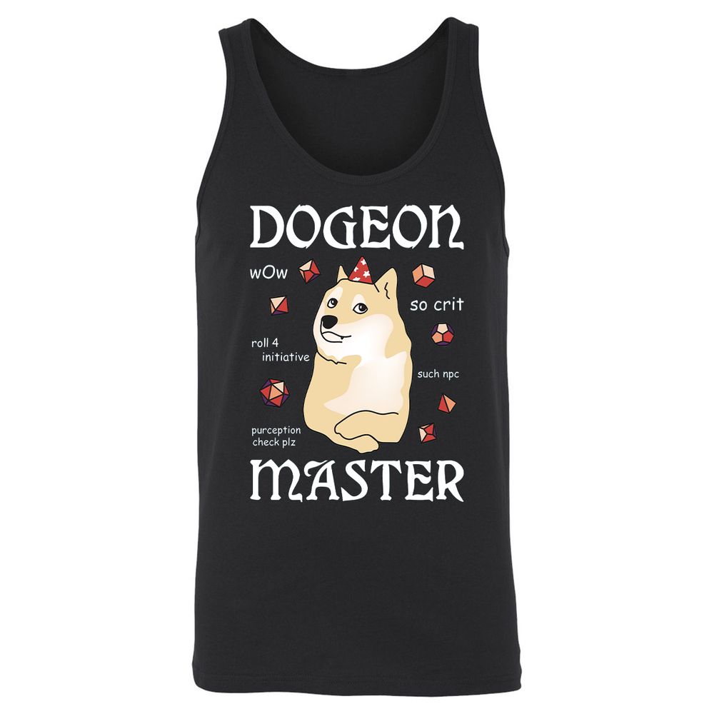 Dogeon Master Unisex Jersey Tank - Black - 1