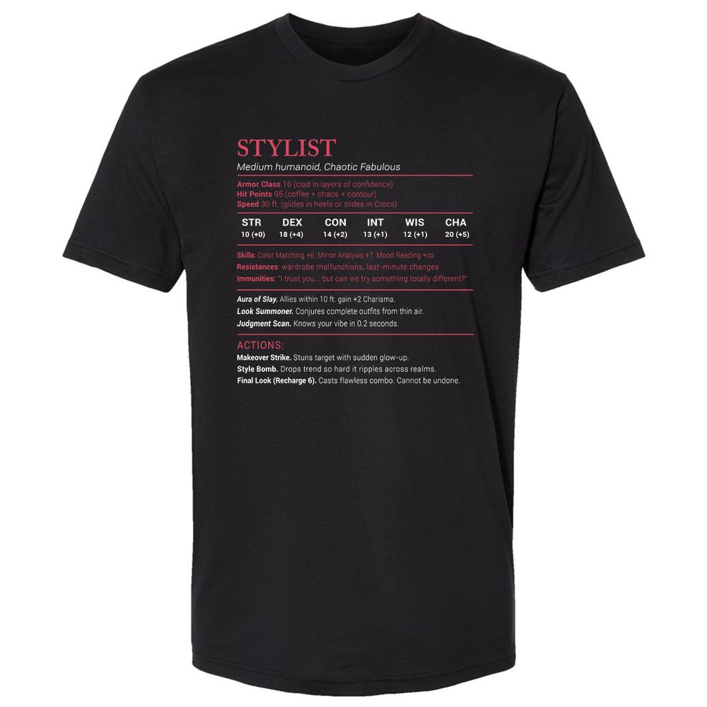Stylist Stats Premium Unisex T-Shirt - Black - 1