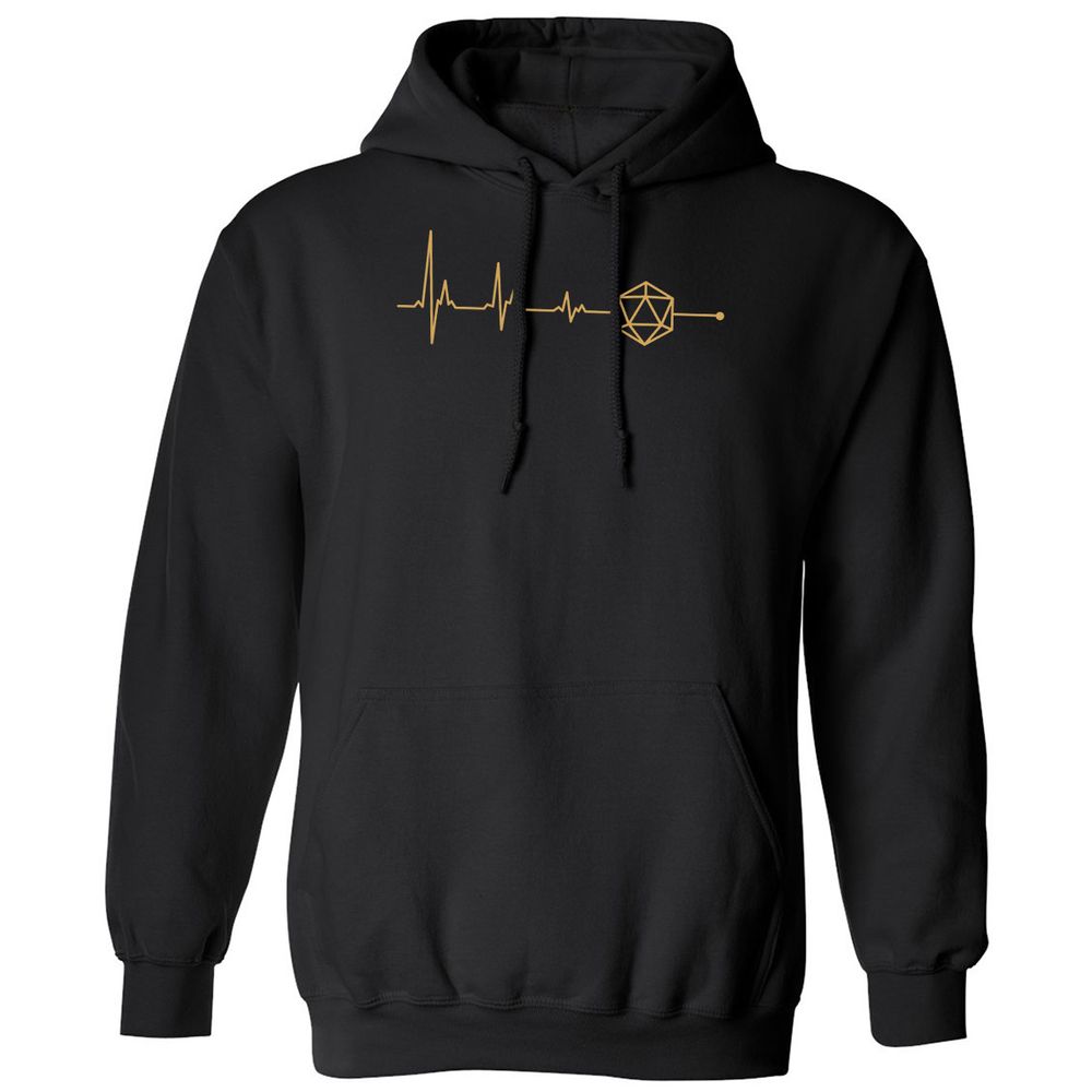 D20 Dice Is My Life Classic Unisex Hoodie - Black - 1