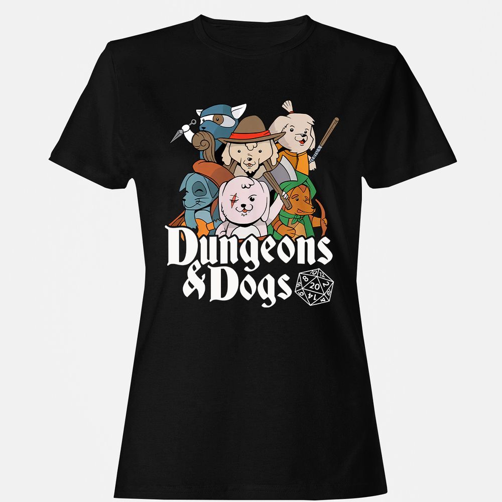Dungeons & Dogs Women's T-Shirt - Black - 1