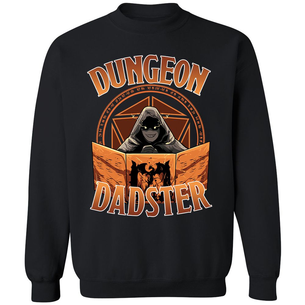 Dungeon Dadster Classic Unisex Sweatshirt - Black - 1