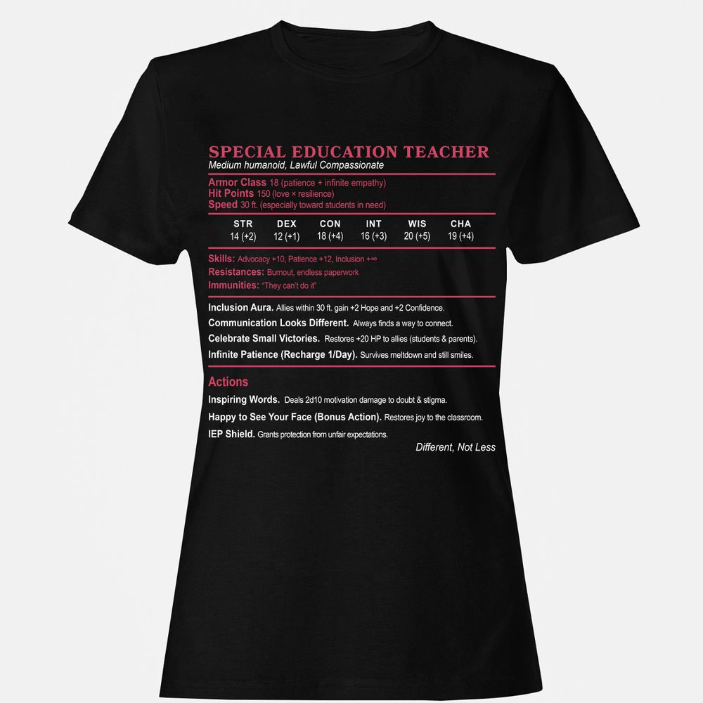 Special Education Teacher Women's T-Shirt - Black - 1