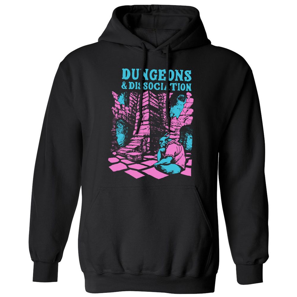 Dungeons And Dissociation Classic Unisex Hoodie - Black - 1