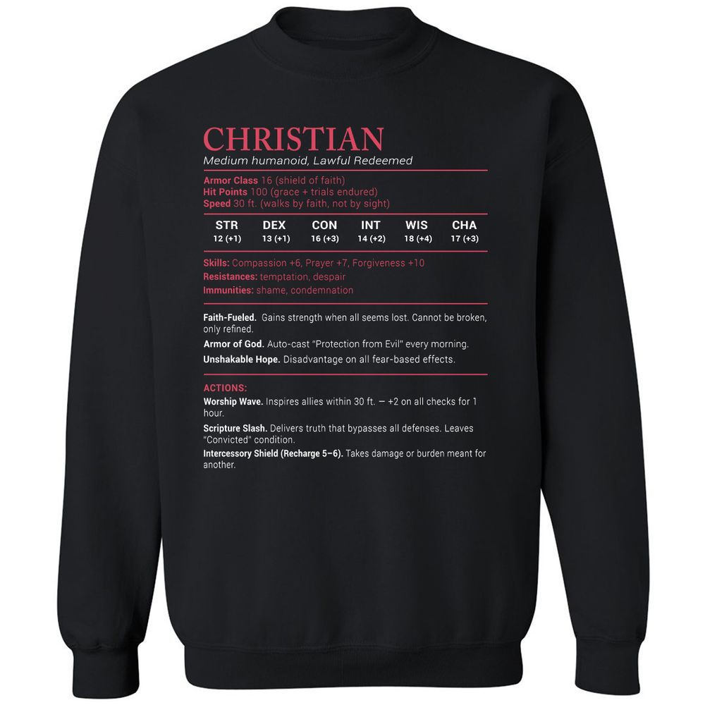 Chistian Stats Classic Unisex Sweatshirt - Black - 1