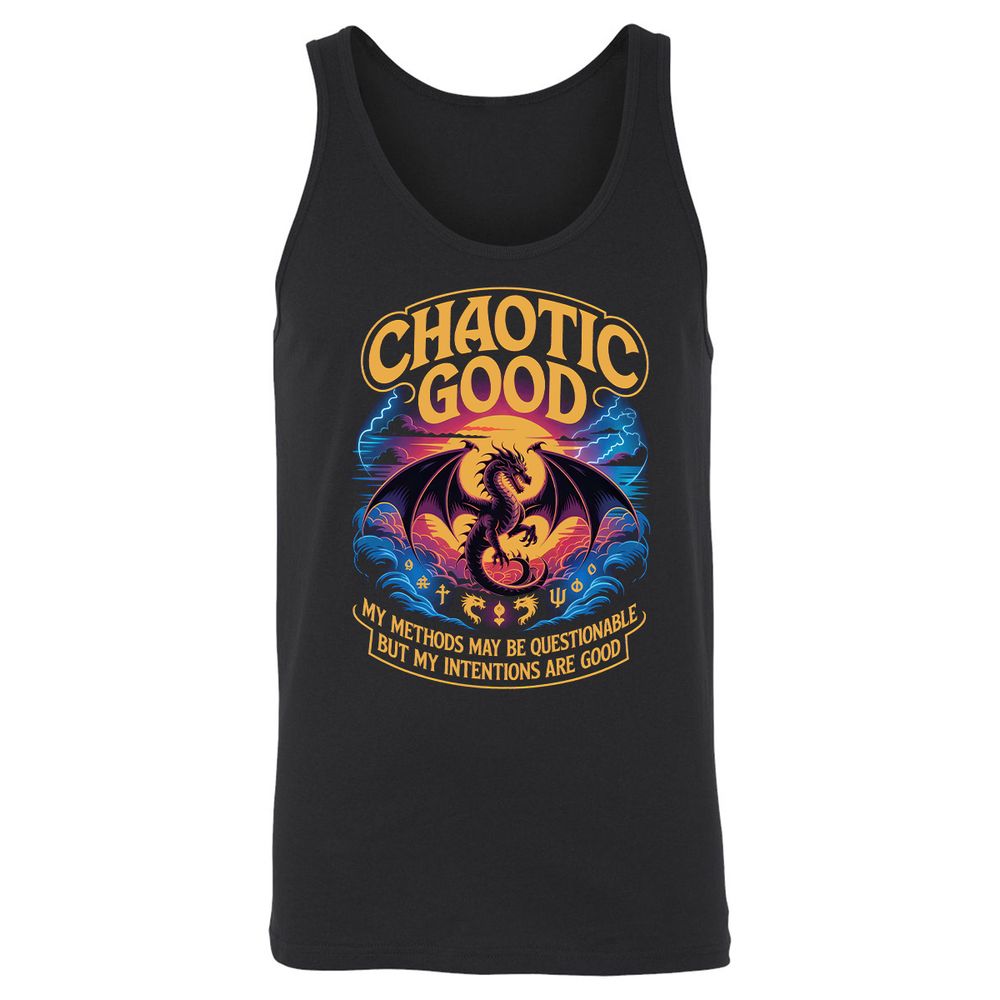 Chaotic Good Unisex Jersey Tank - Black - 1
