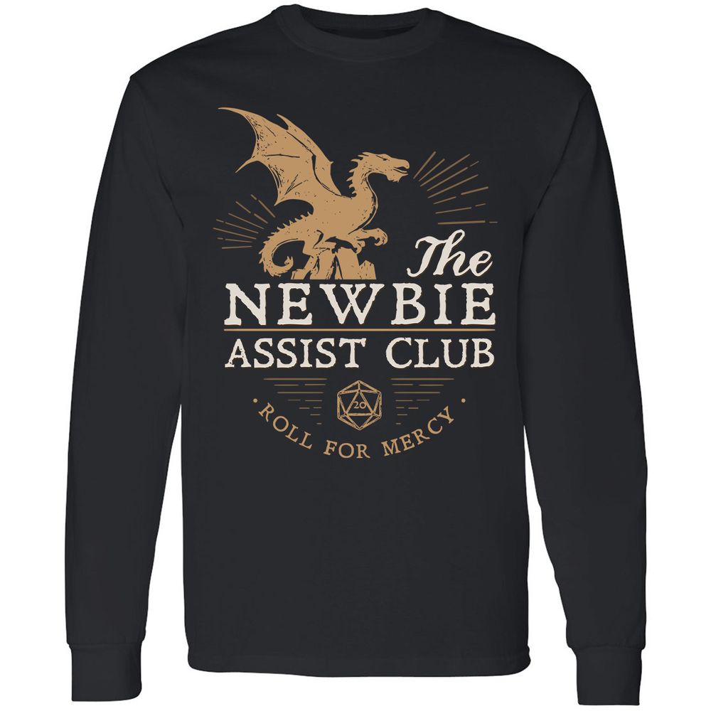 The Newbie Assist Club Long Sleeve T-Shirt - Black - 1