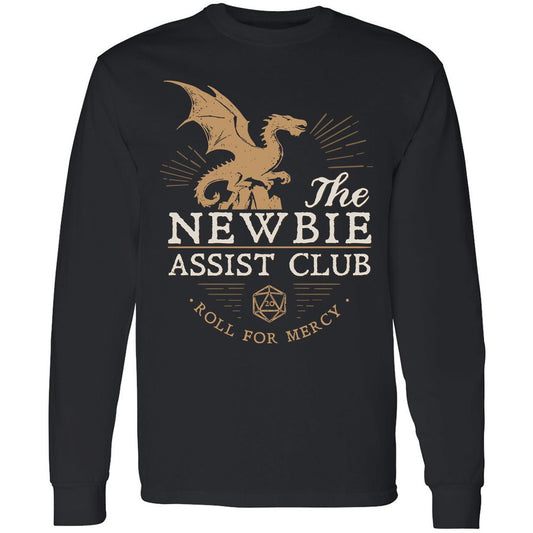 The Newbie Assist Club Long Sleeve T-Shirt - Black - 1