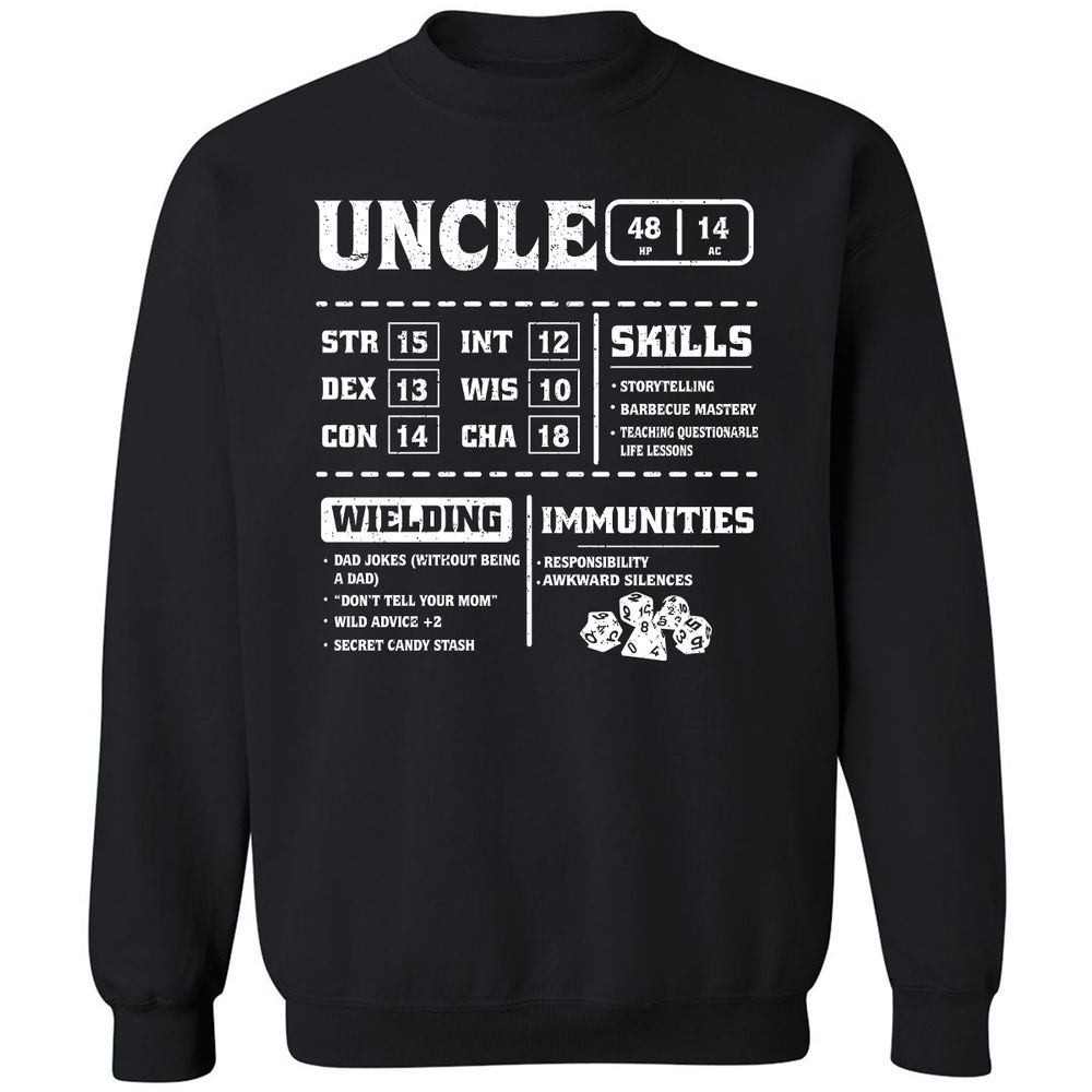Uncle Stats Classic Unisex Sweatshirt - Black - 1
