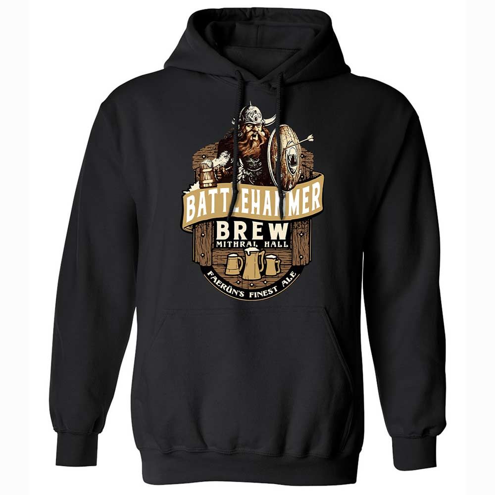 Battlehammer Brew Classic Unisex Hoodie - Black - 1
