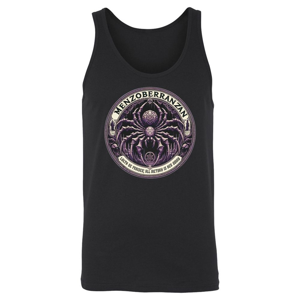 Menzoberranzan Lolth Be Praised Unisex Jersey Tank - Black - 1