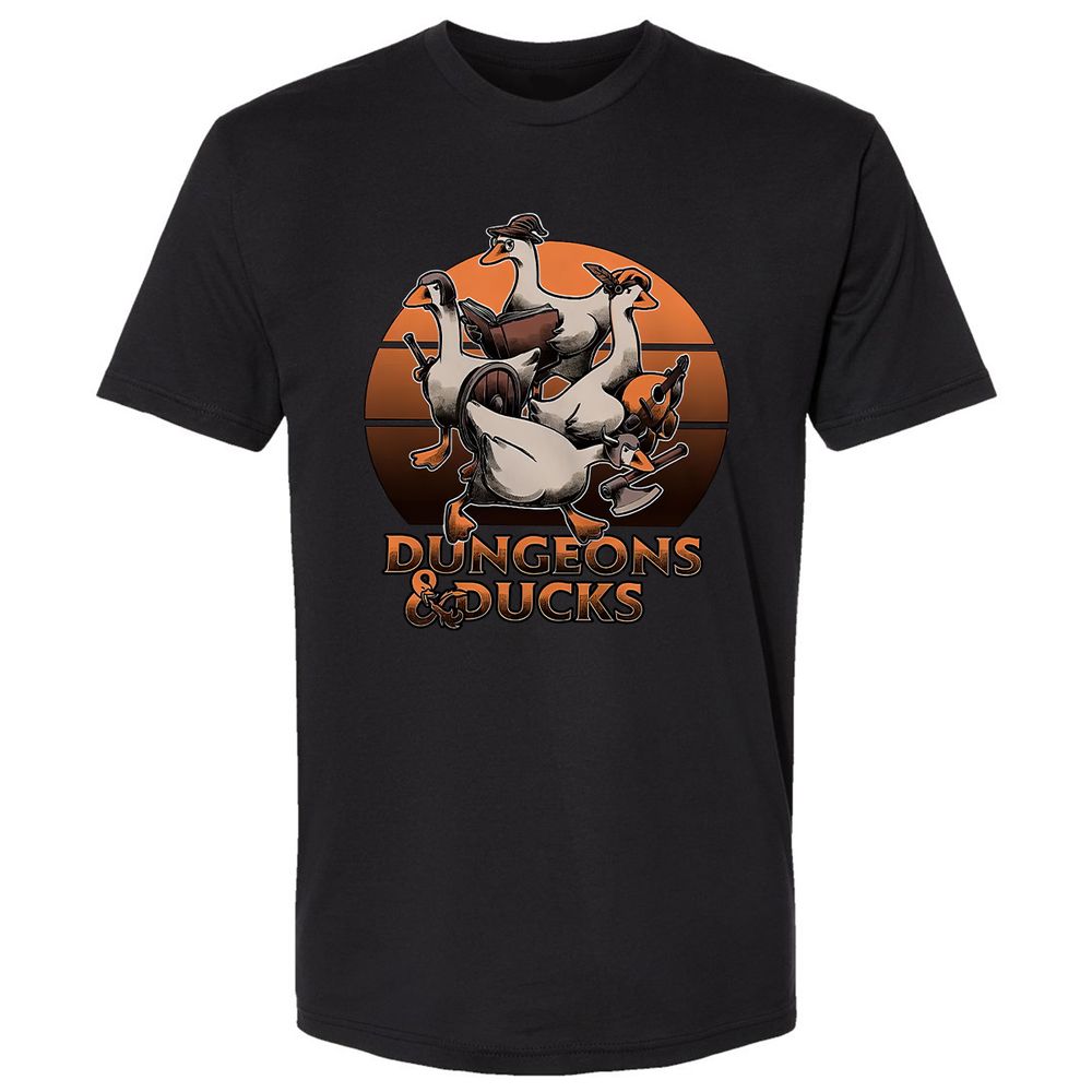 Dungeons And Ducks Premium Unisex T-Shirt - Black - 1