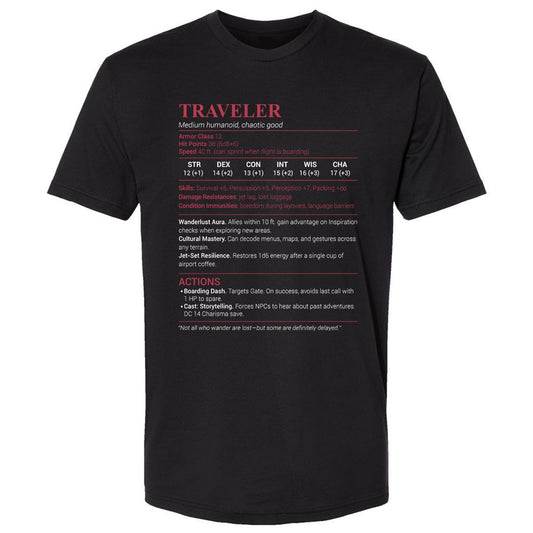 Traveler Premium Unisex T-Shirt - Black - 1