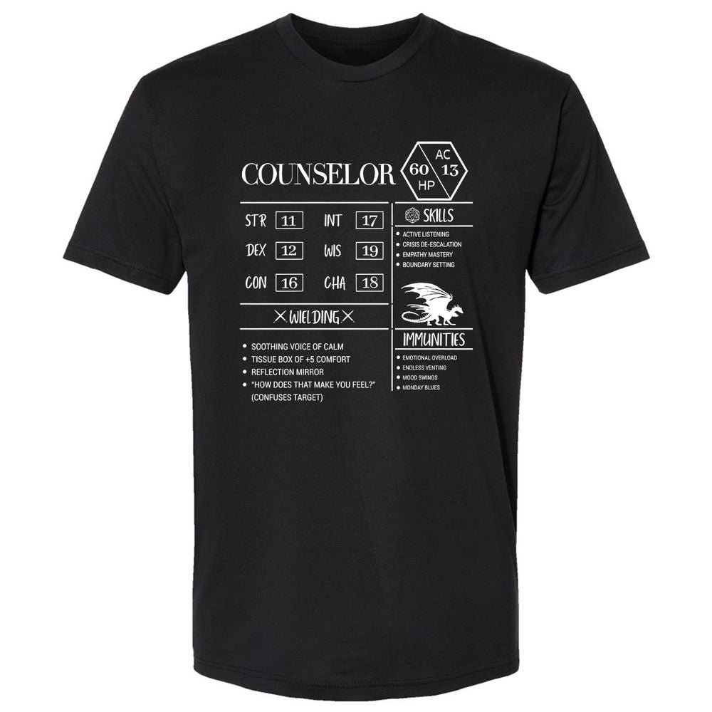 Counselor New Premium Unisex T-Shirt - Black - 1