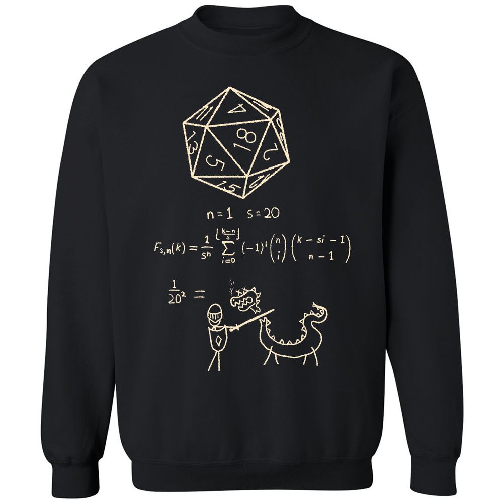 Science Of20 Sided Dice Classic Unisex Sweatshirt - Black - 1