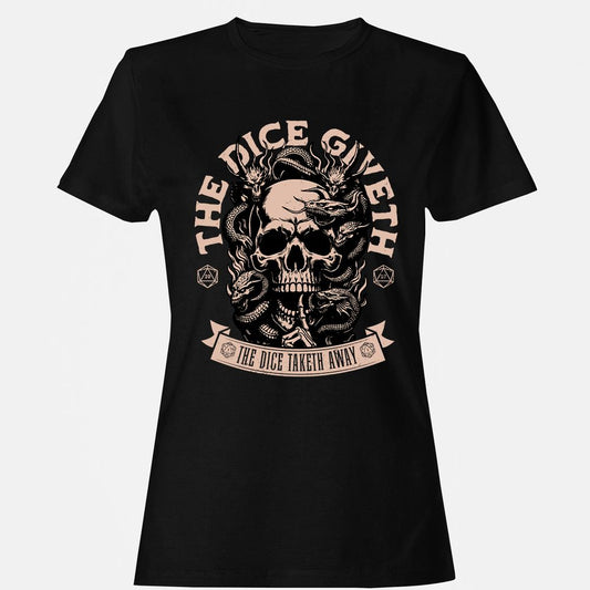 The Dice Giveth The Dice Taketh Away Women's T-Shirt - Black - 1