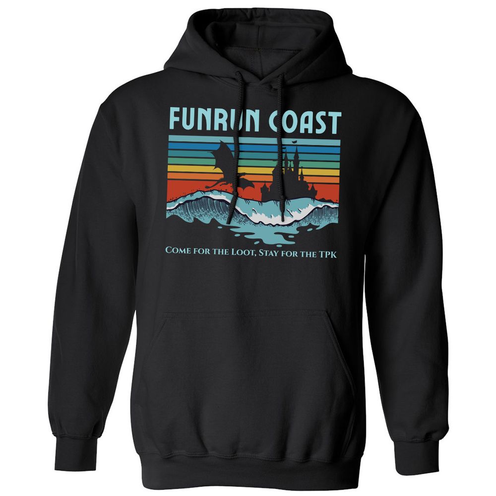 FUNRUN COAST Classic Unisex Hoodie - Black - 1