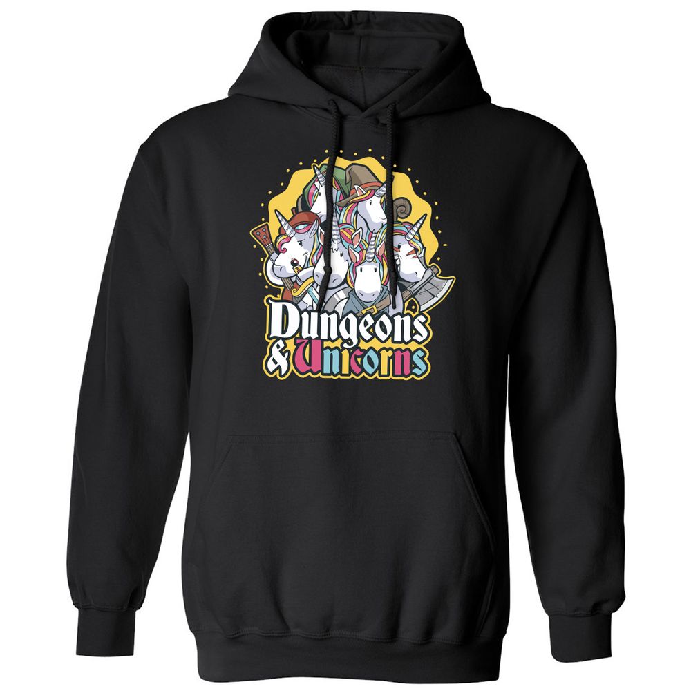Dungeons And Unicorns Classic Unisex Hoodie - Black - 1