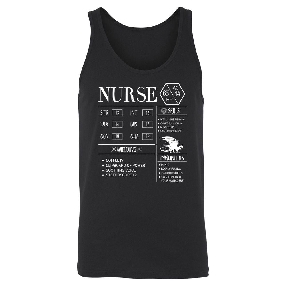 Nurse New Unisex Jersey Tank - Black - 1