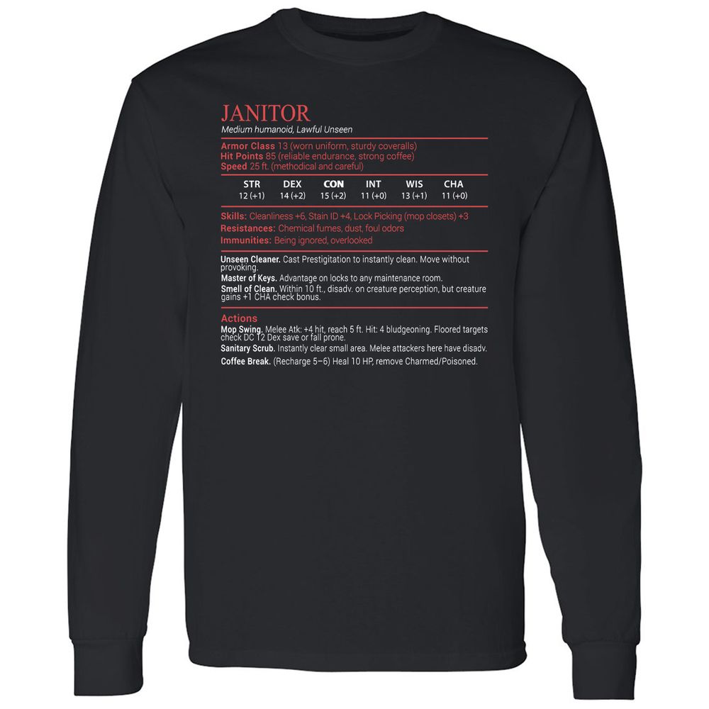 Janitor Stats Block - Black - 1
