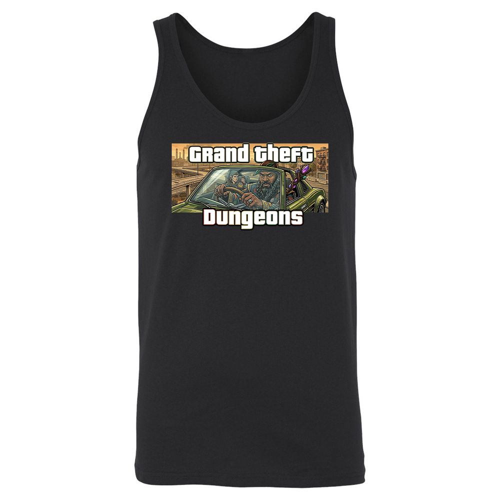 Grand Theft Dungeons Unisex Jersey Tank - Black - 1