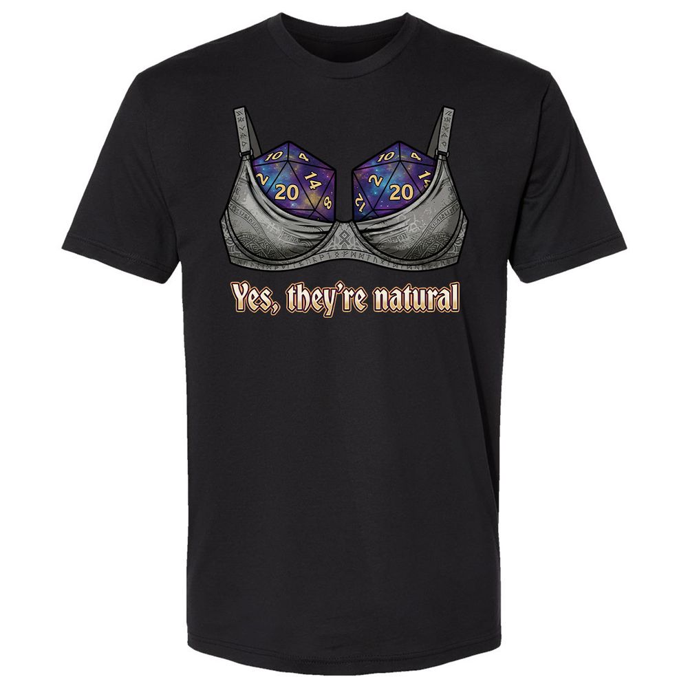 They Are Natural Nat20 Premium Unisex T-Shirt - Black - 1