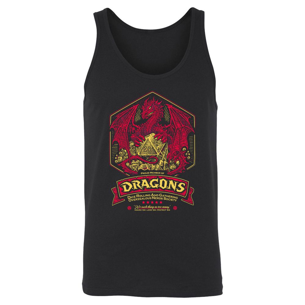 Fantasy Dragon With Dice - Black - 1