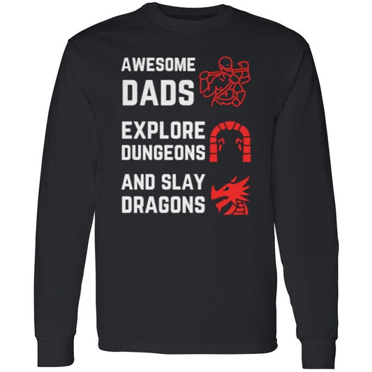 Awesome Dad Fathers Day Long Sleeve T-Shirt - Black - 1