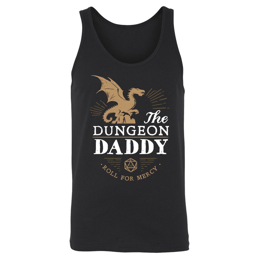 Dungeon Daddy Roll For Mercy Unisex Jersey Tank - Black - 1