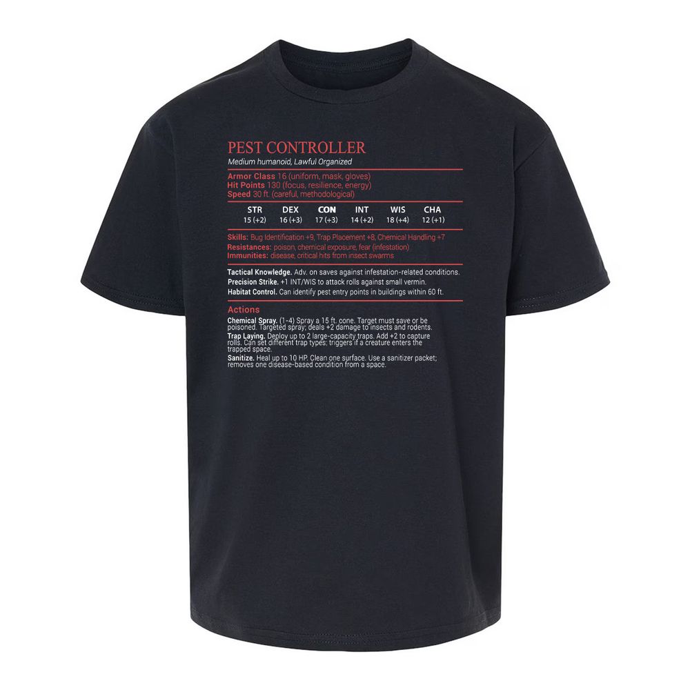 Pest Controller Stats Block - Black - 1